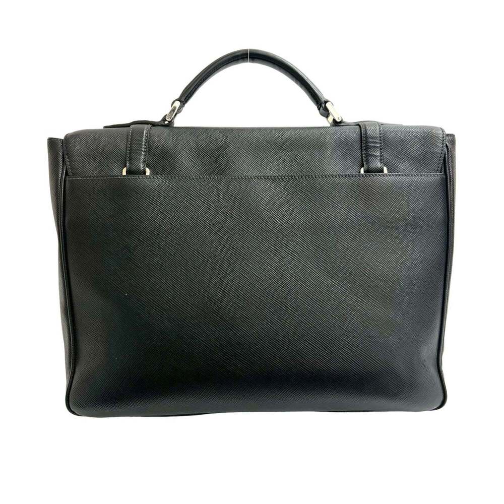 PRADA Black Leather Saffiano Shoulder Bag - Picture 3 of 10